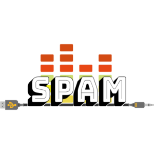 Logo de l'émission spam un câble USB traverse les lettres